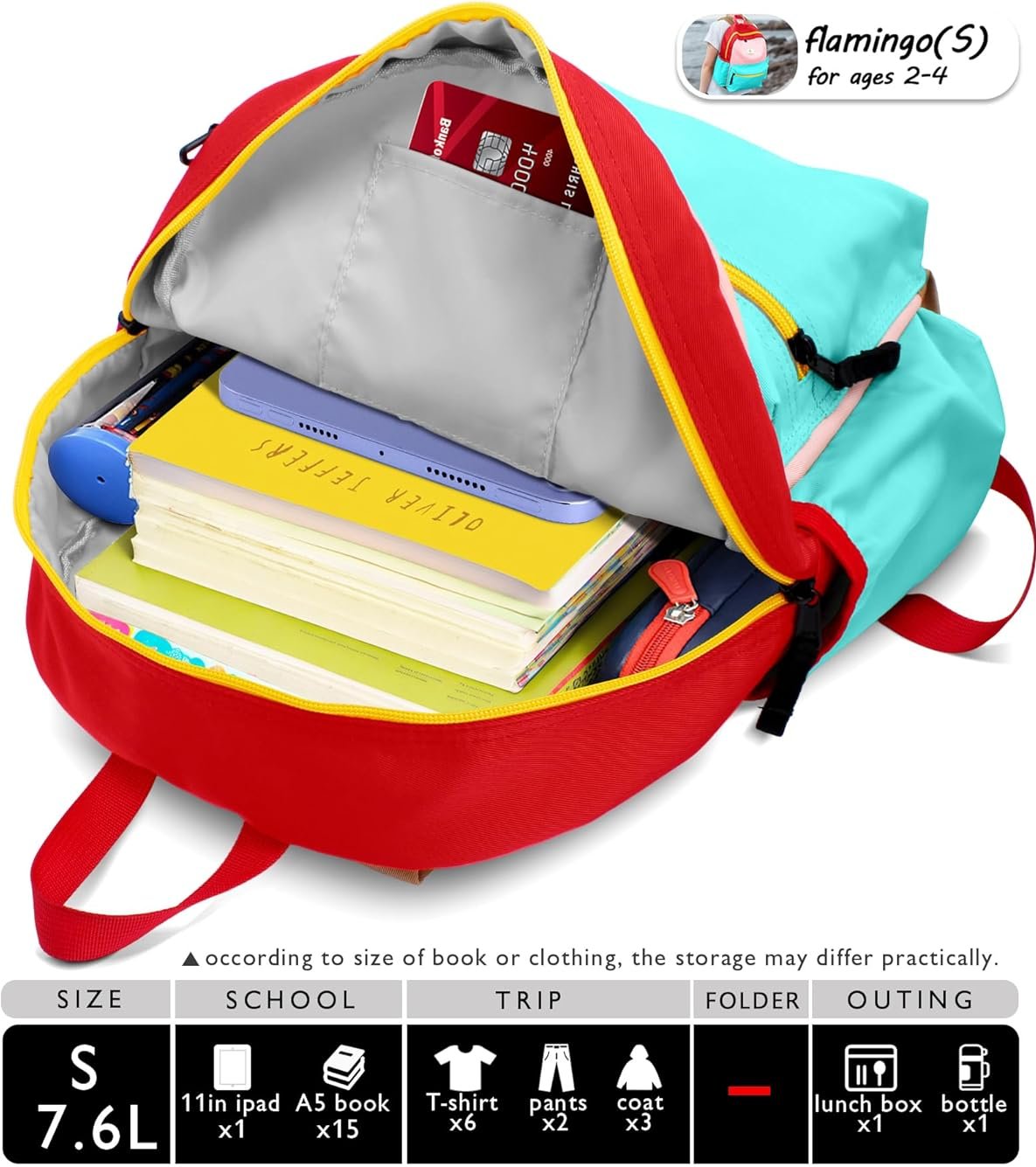 Kids Mini Backpack - Pink 12x10x4.5 in
