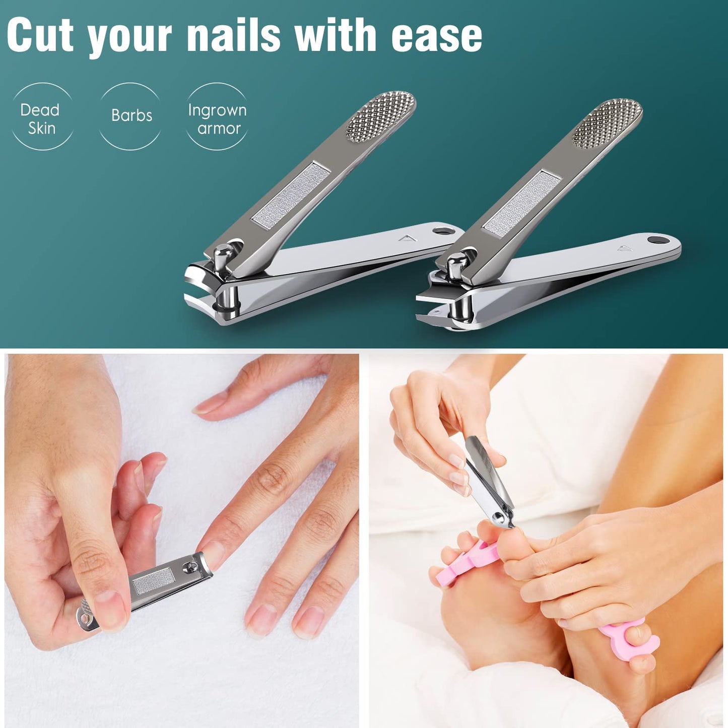Nail Clippers Set - Silver