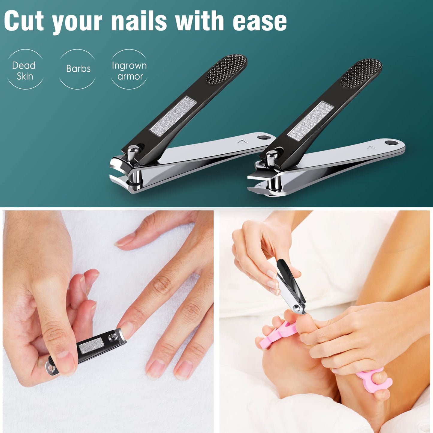 Nail Clippers Set - Black