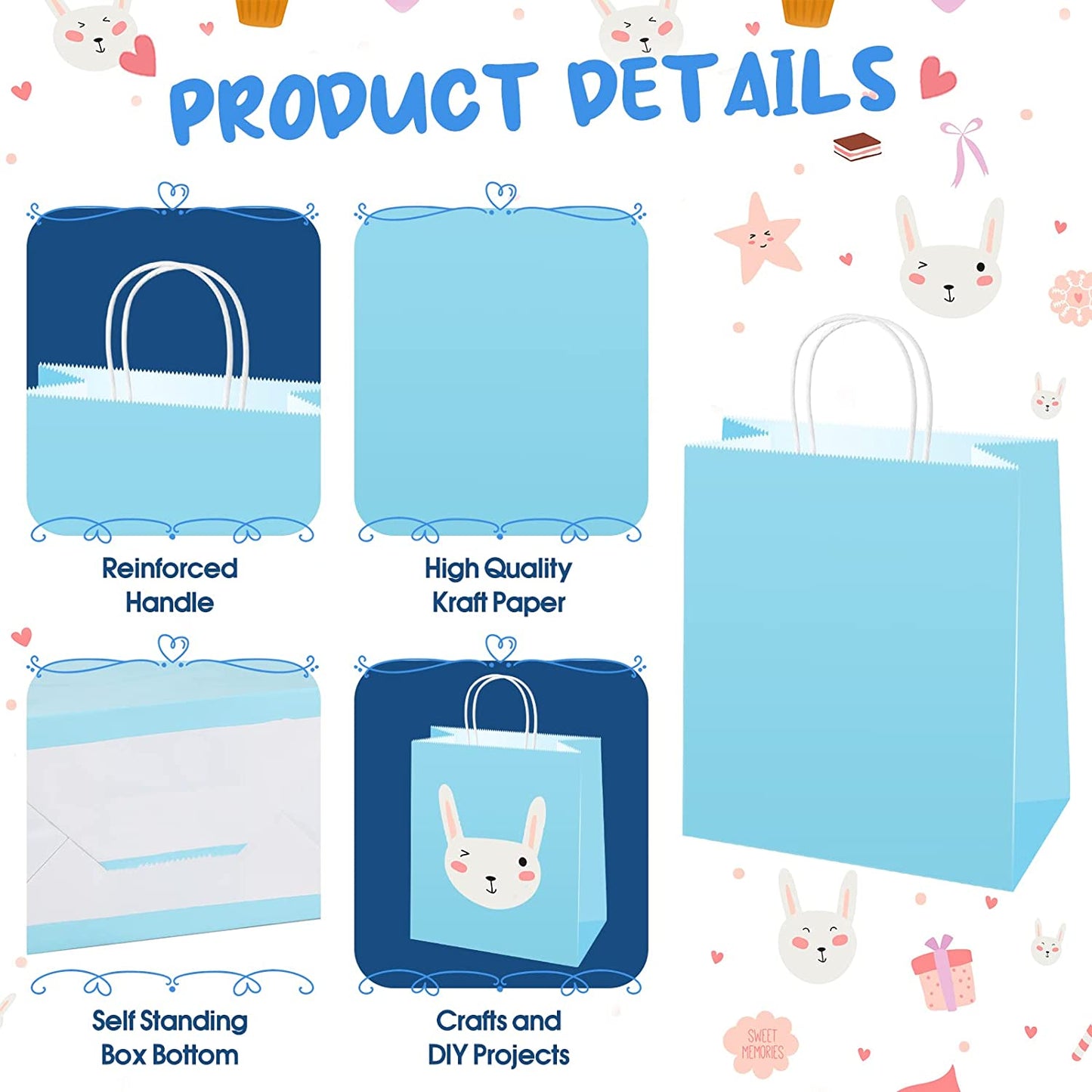 Kraft Paper Gift Bags (Set of 30/20/10)