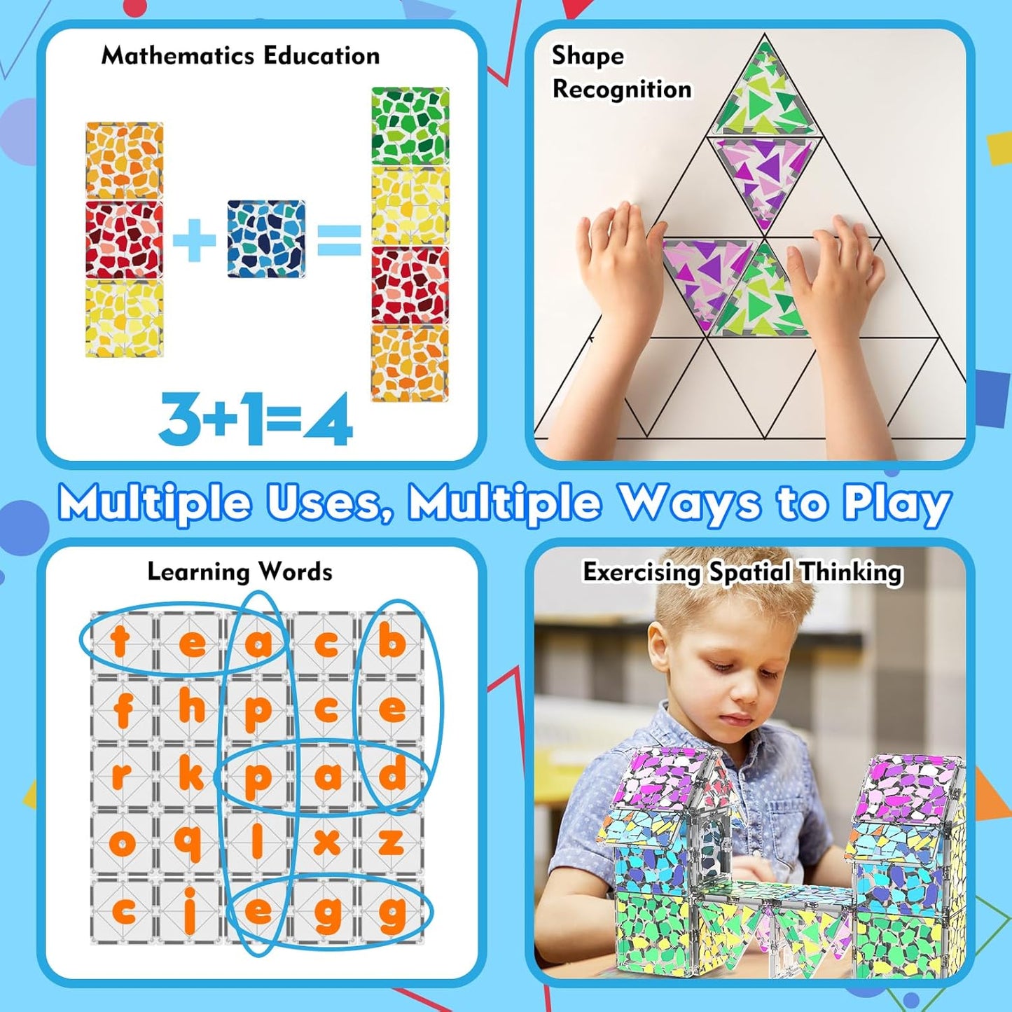 40pcs Magnet Tiles