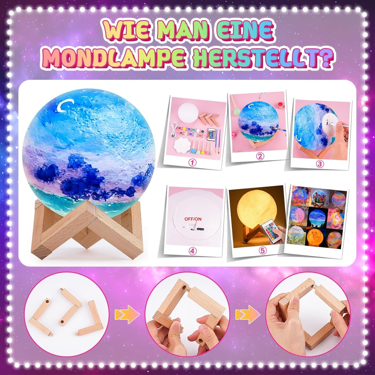 3D Moon Lamp & Painting Kit