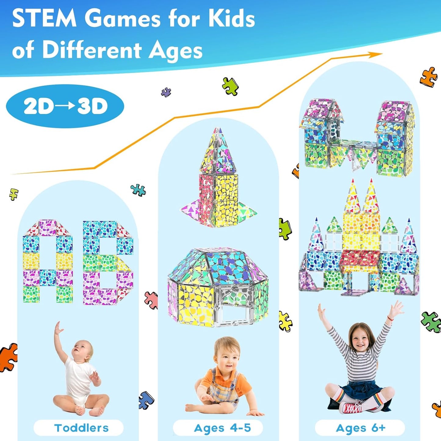40pcs Magnet Tiles
