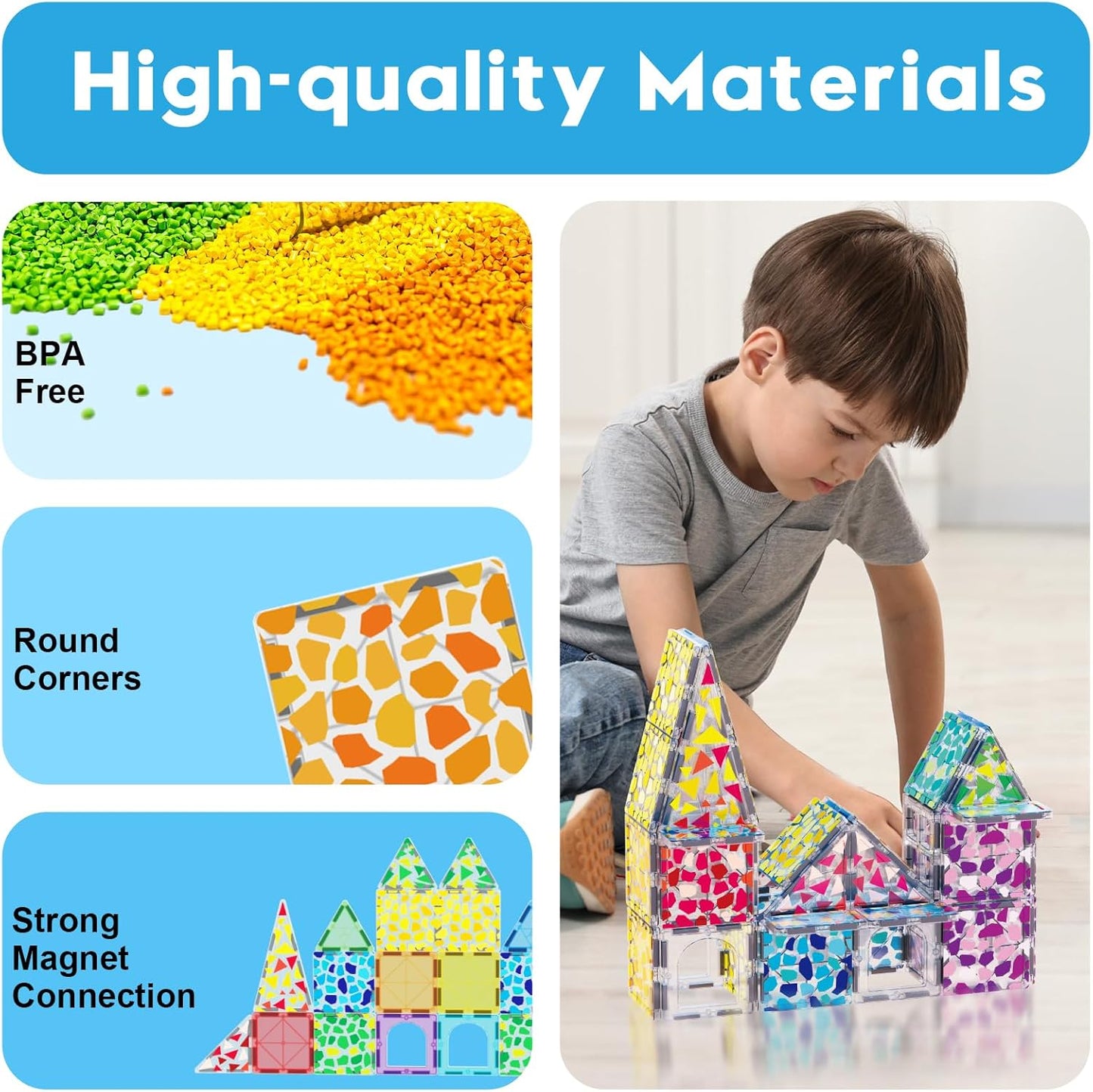 40pcs Magnet Tiles
