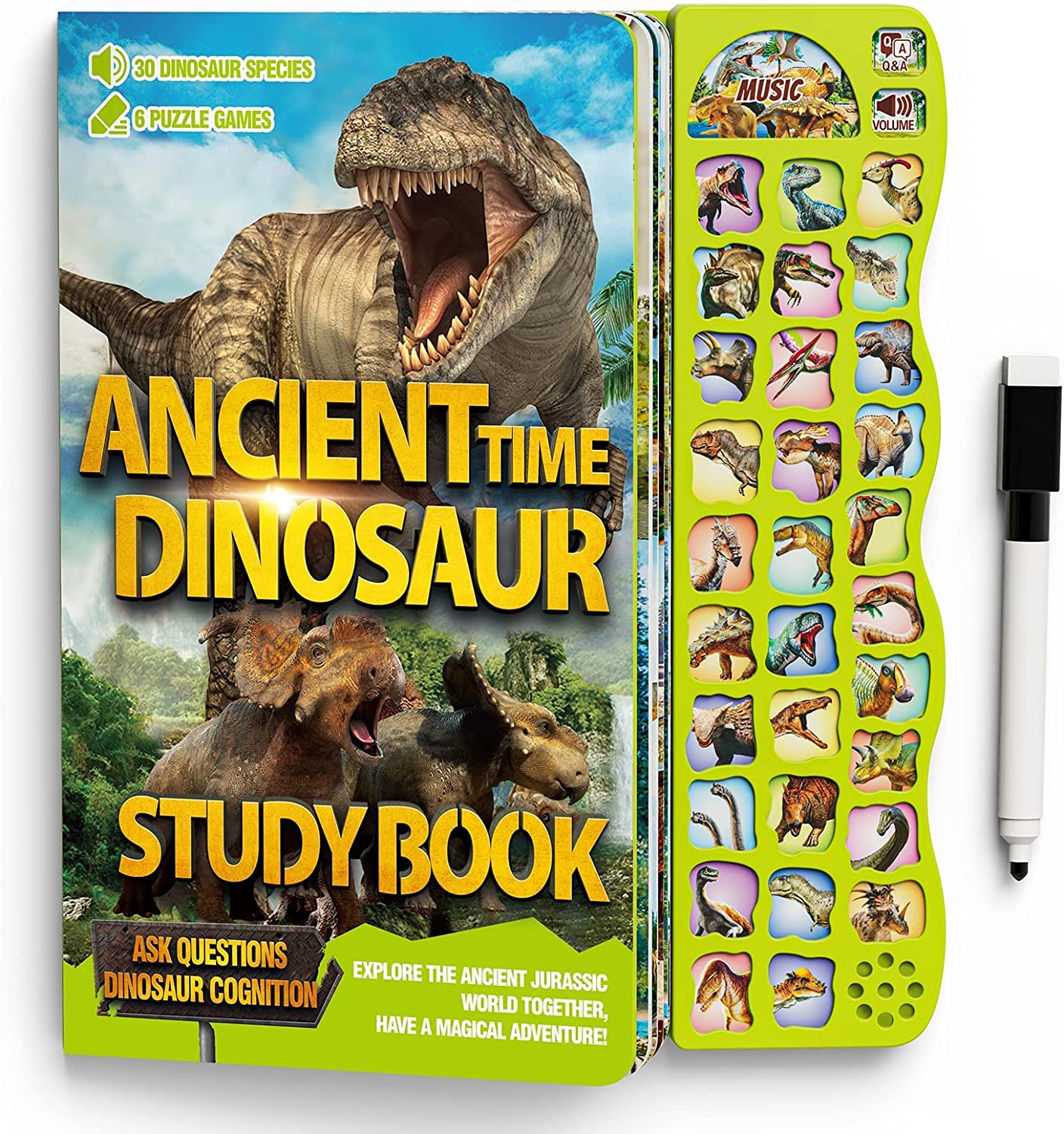 A King of Dinosaurs Button Sound Book Baby Kids English Study Song