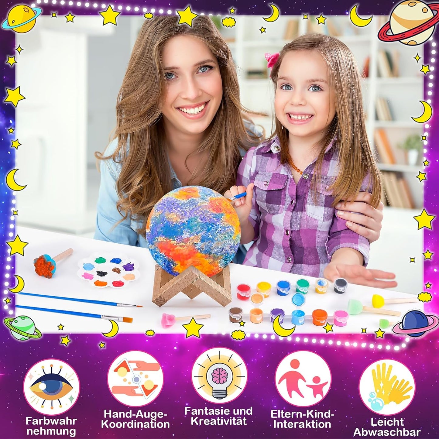 3D Moon Lamp & Painting Kit