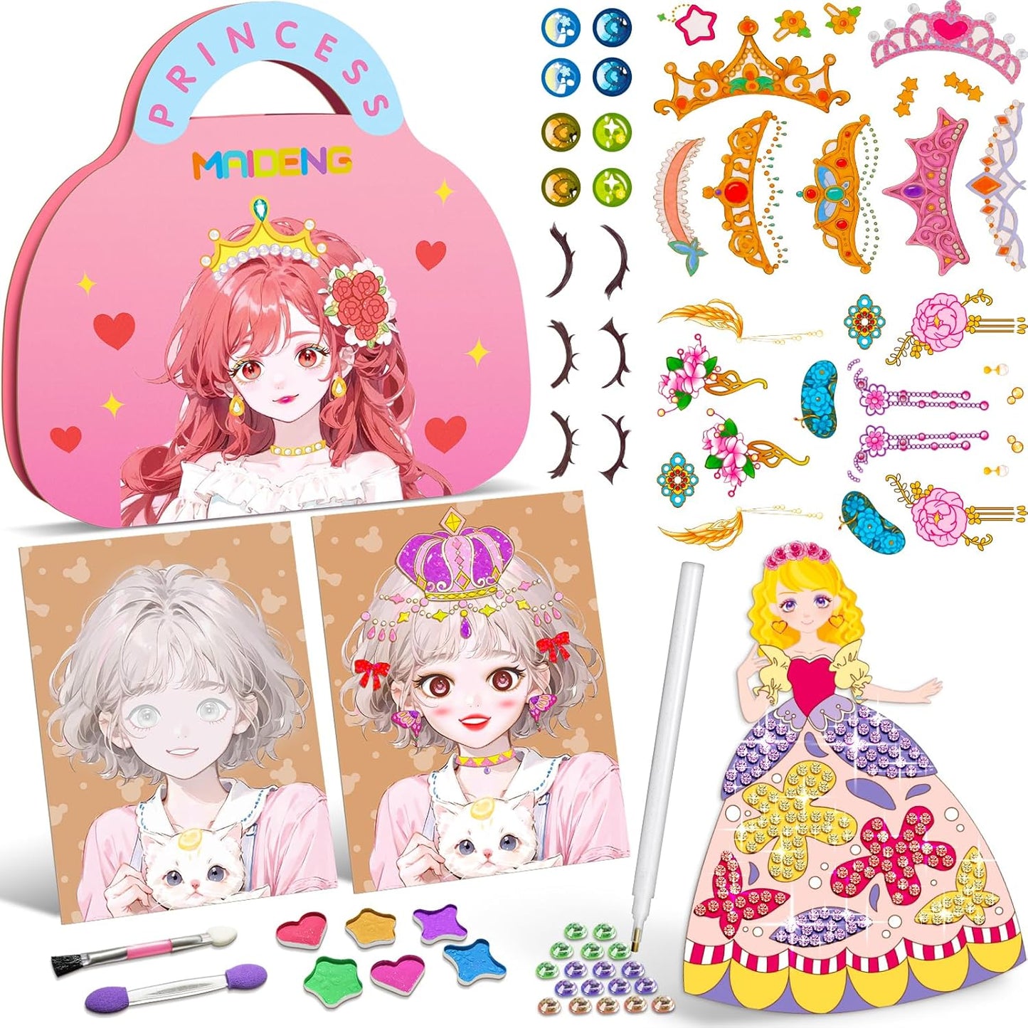 Make Up Play Paper 3-in-1 Princess Dress Up & Make Up Game Set