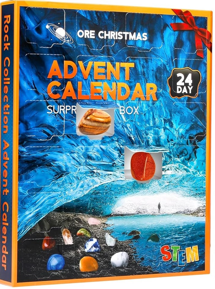 Kids 24 Crystals, Rocks and Minerals Collection Advent Calendar