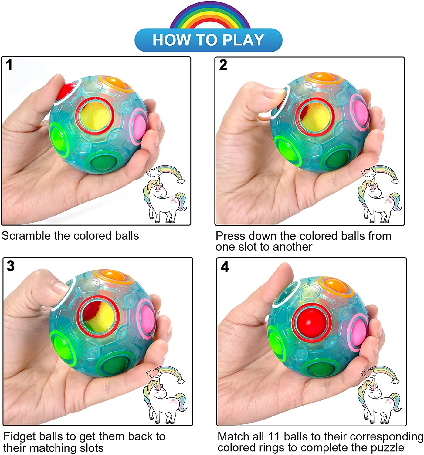 Magic Rainbow Puzzle Ball