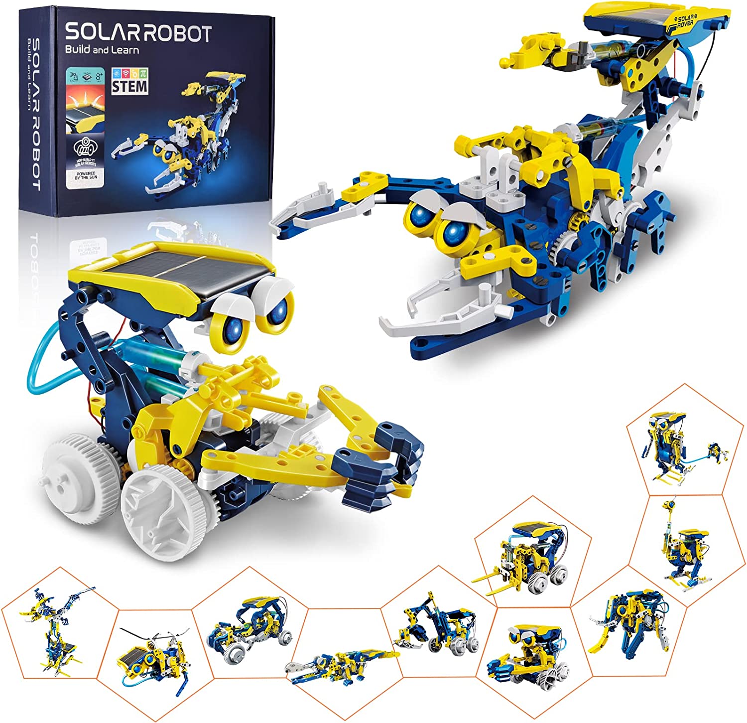 STEM Solar Animal Robot 12in1 with Solar Cell Power (190 Pieces) – click99c