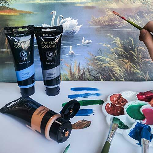 TAISHAN Premium Non Toxic Metallic Acrylic Paint Set 8 Colors 120ml 4 Fl oz