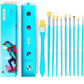 10 Pcs Artist Paint Brushes Set (Acrylic Oil Watercolor Painting) - Blue