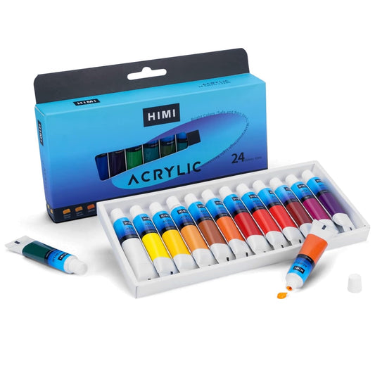 24-Color Acrylic Paint (Tube) Set (12ml each)