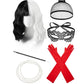 6 Pieces Black and White Wigs Cosplay Costume Set