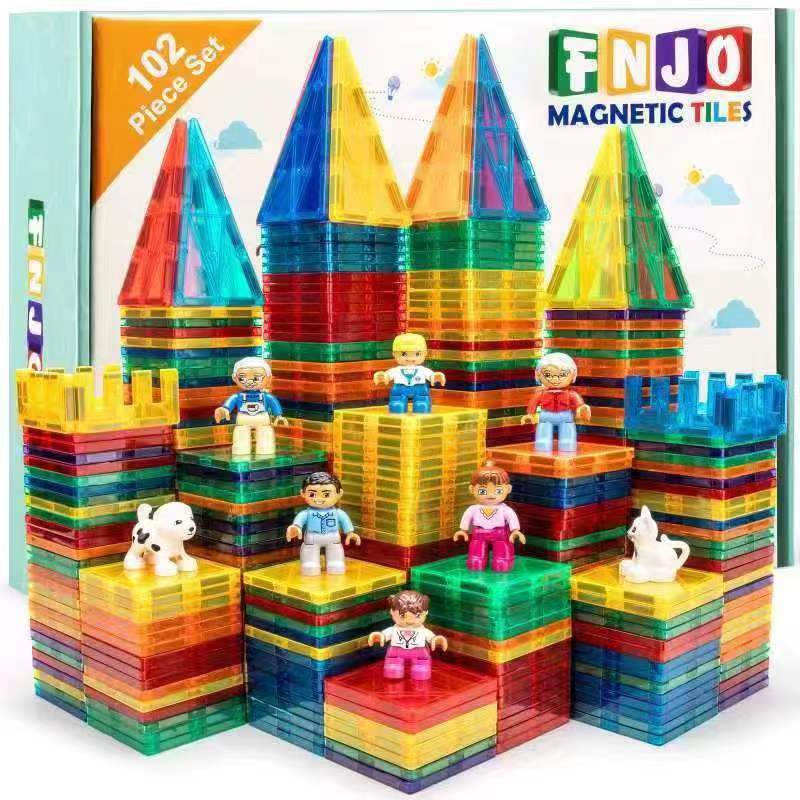 Magnetic Tiles 102 Pieces Building Blocks