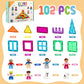 Magnetic Tiles 102 Pieces Building Blocks
