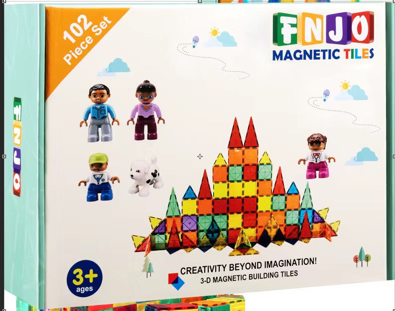 Magnetic Tiles 102 Pieces Building Blocks
