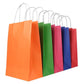 Premium Kraft Paper (120gms) Gift Bags 5 Colors - 30 Pieces 6.5x3.55x10 in