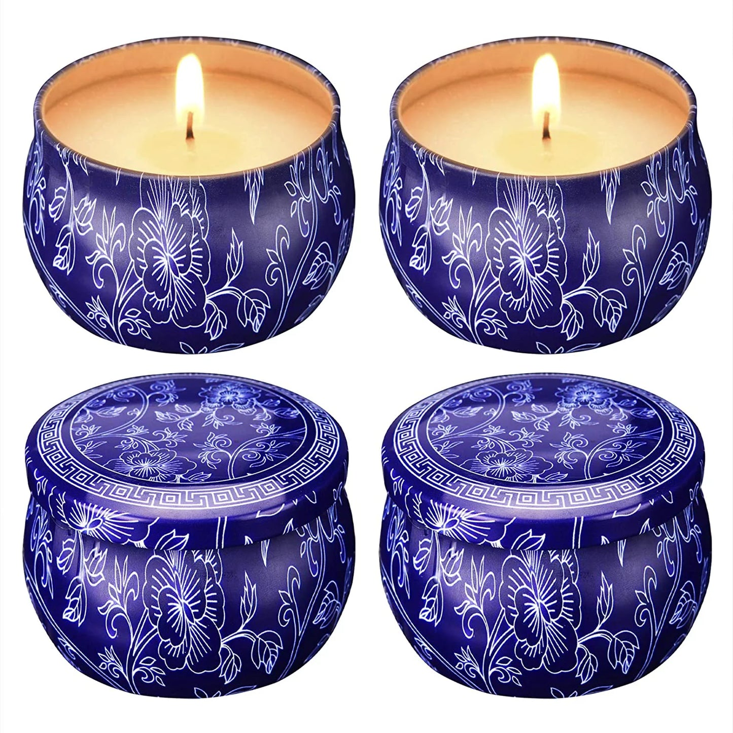 4 Pieces Citronella 100% Natural Candles Gift Set (4 x 4.4 Oz)