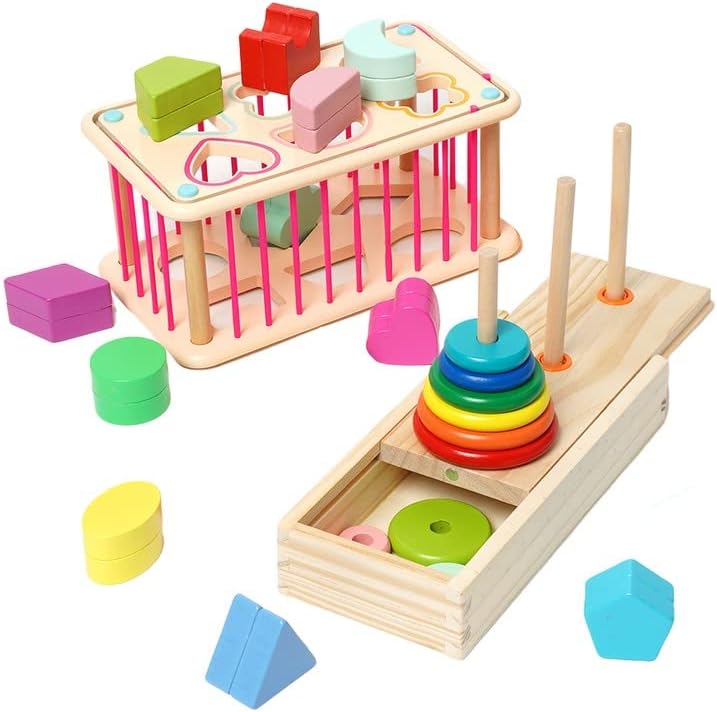 Wooden Shape Staking Baby Sensory Toys