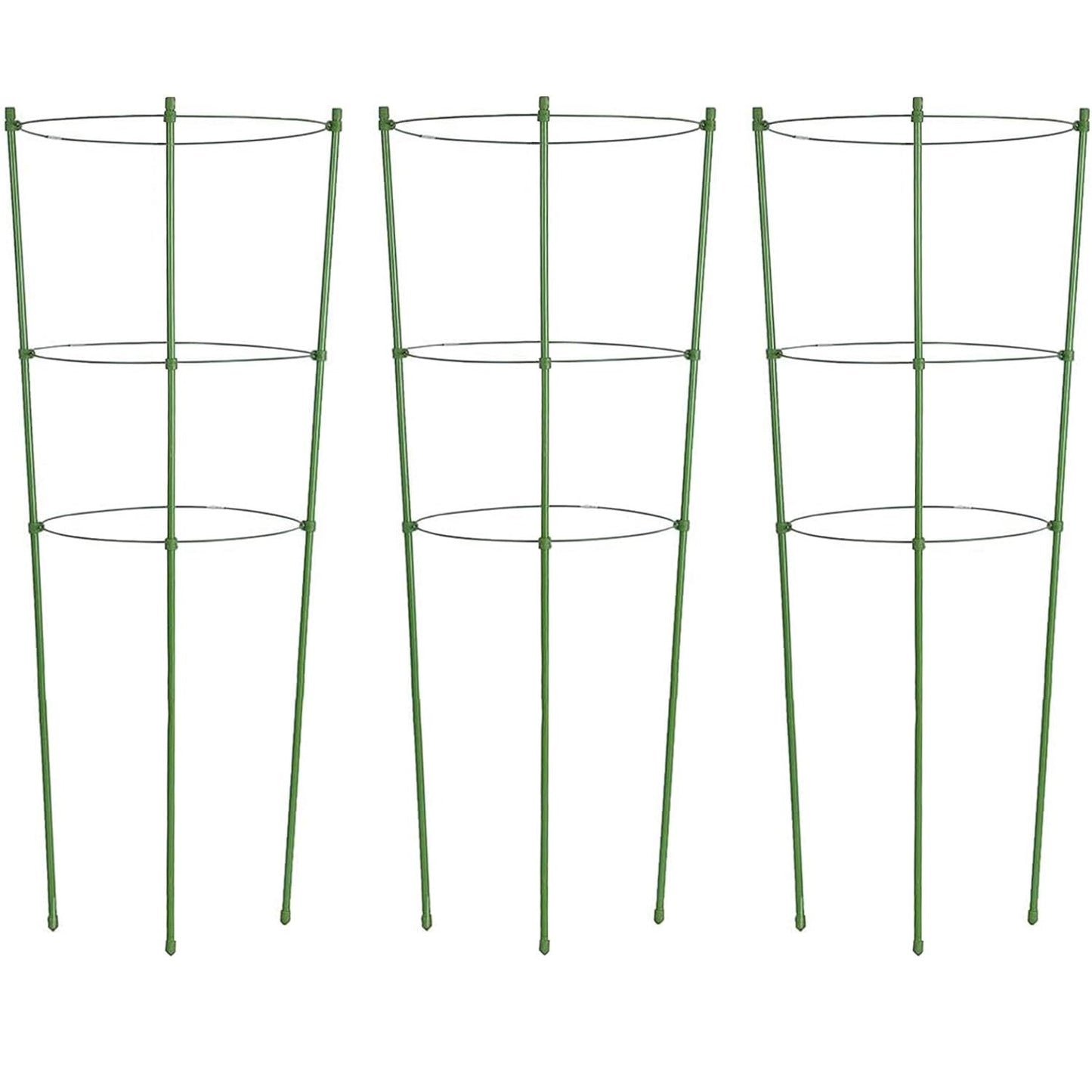 [PICKUP ONLY] Home Garden 5 Ft / 150 cm Plant Support Cages Stake with Adjustable Rings- Pack of 3