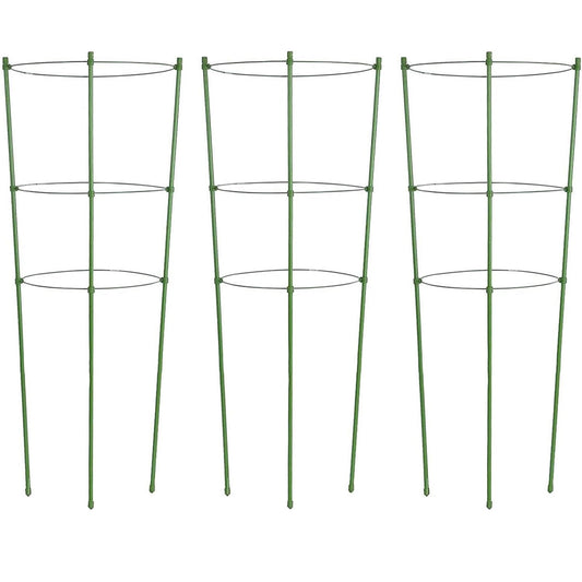 [PICKUP ONLY] Home Garden 5 Ft / 150 cm Plant Support Cages Stake with Adjustable Rings- Pack of 3