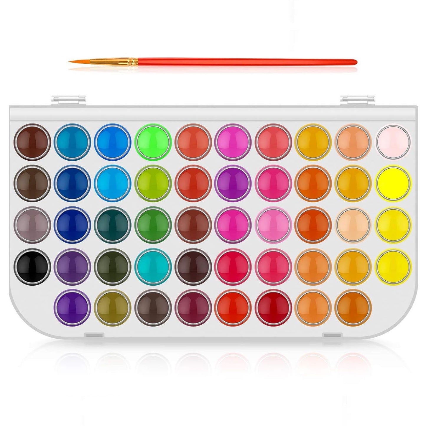 48 Colors Watercolors Cake & a Brush