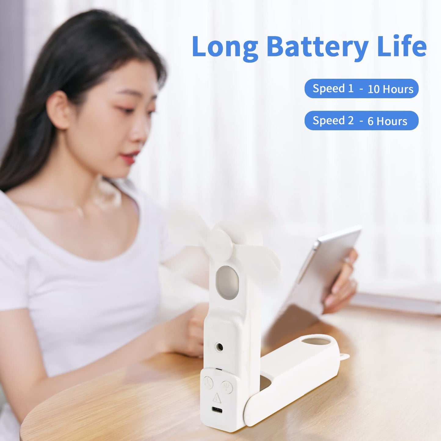 Handheld Misting Rechargeable Fan