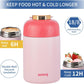 [Single-Pack] Hot & Cold Vacuum Insulated Thermal Food Jar w/ Spoon+Fork - Pink