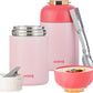 [Single-Pack] Hot & Cold Vacuum Insulated Thermal Food Jar w/ Spoon+Fork - Pink