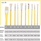 10 Pcs Artist Paint Brushes Set (Acrylic Oil Watercolor Painting) - Yellow