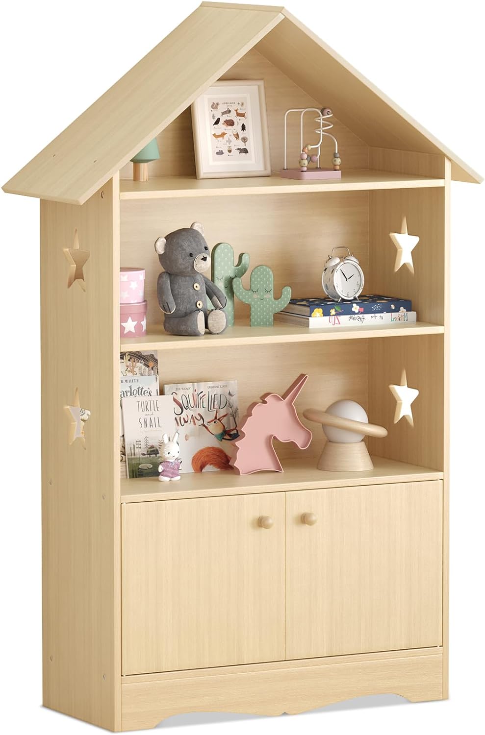 [PICKUP ONLY] Kids Wooden Bookshelf with Storage 10.6"D x 23.4"W x 45.3"H