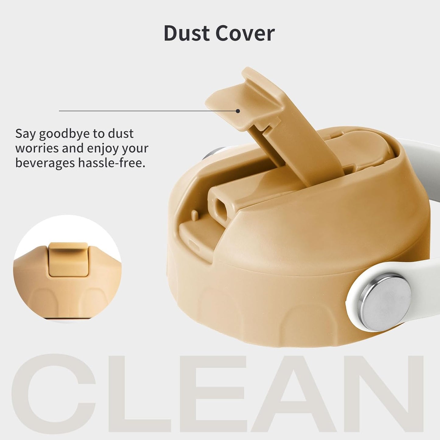 Stainless Steel Thermos BPA-Free Drinking Bottle with Straw 32 oz / 1 L