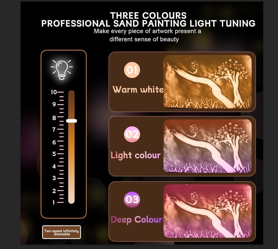 Sand Painting with 18" LED Light Box
