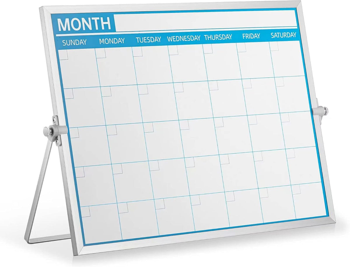 Double-Side Portable Mini Calendar + Dry Erase Board 16'' x 12''