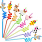 Potchen 8 Reusable Farm Animal Plastic Straws