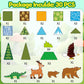 STEM Toy Magnetic Tiles - Jungle Animals, 30 Pieces