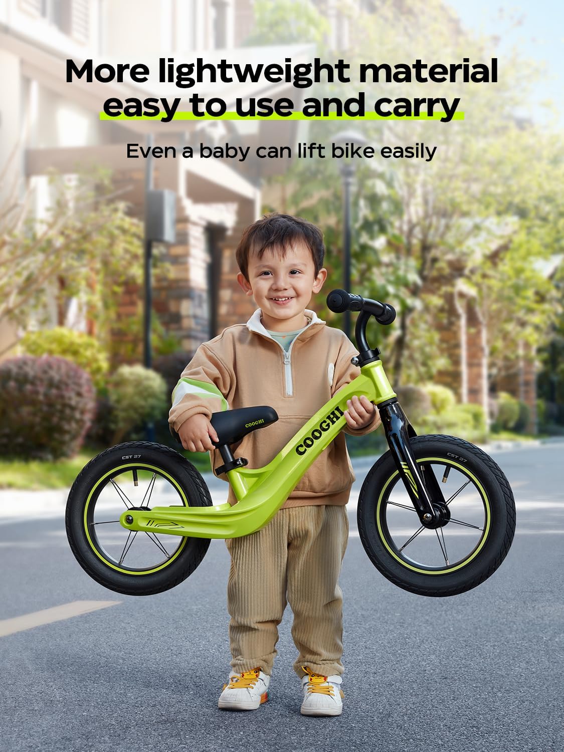 [TX75006 德州Carrollton Pickup ONLY] COOGHI Kids S3 Lightweight Balance Bike in Lemon Yellow - Age 2-6Y