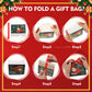 50 Pcs Christmas Gift Bags with Bow Ribbon Bulk 5.5x4.7x2.4 In