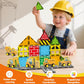 Magnetic Tiles Engineer Expansion Pack – 5 Pcs Construction Vehicles + 25 Pcs Road Building Magnetic Blocks