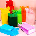 24 Gift Bags with Tissues (Random Colors)