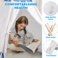 Kids Teepee Foldable Natural Cotton Canvas Tent - Blue/White