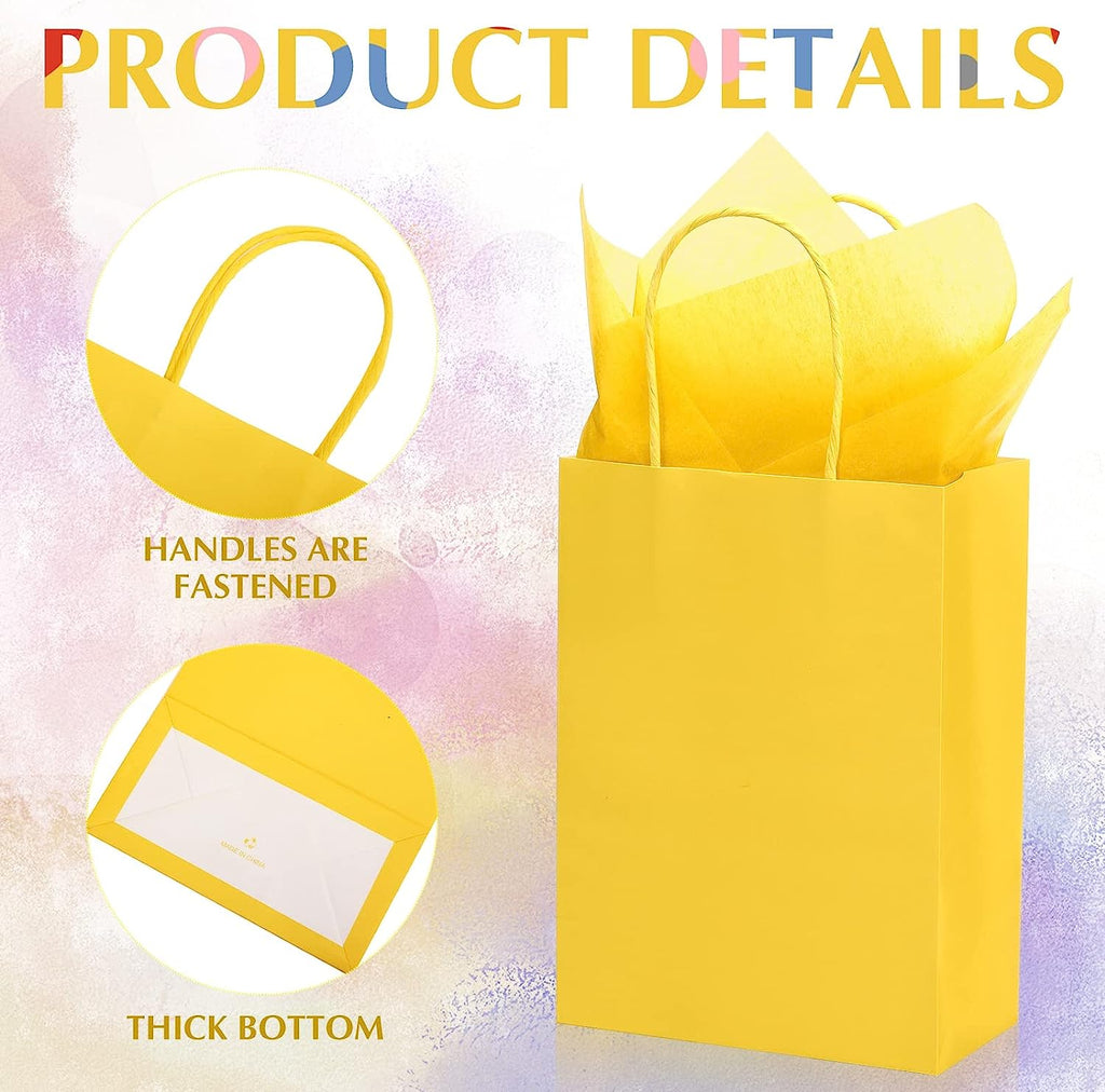 24 Gift Bags with Tissues (Random Colors)