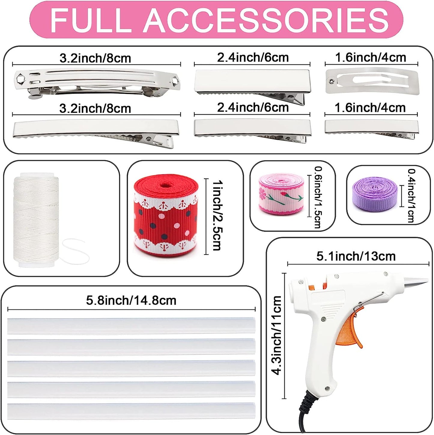 Ribbon / Hair Bow Making Kit