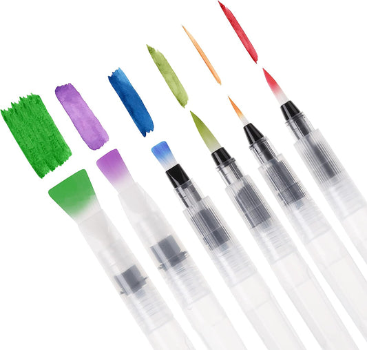 6 Piece Water Color Painting Brush Pen Set