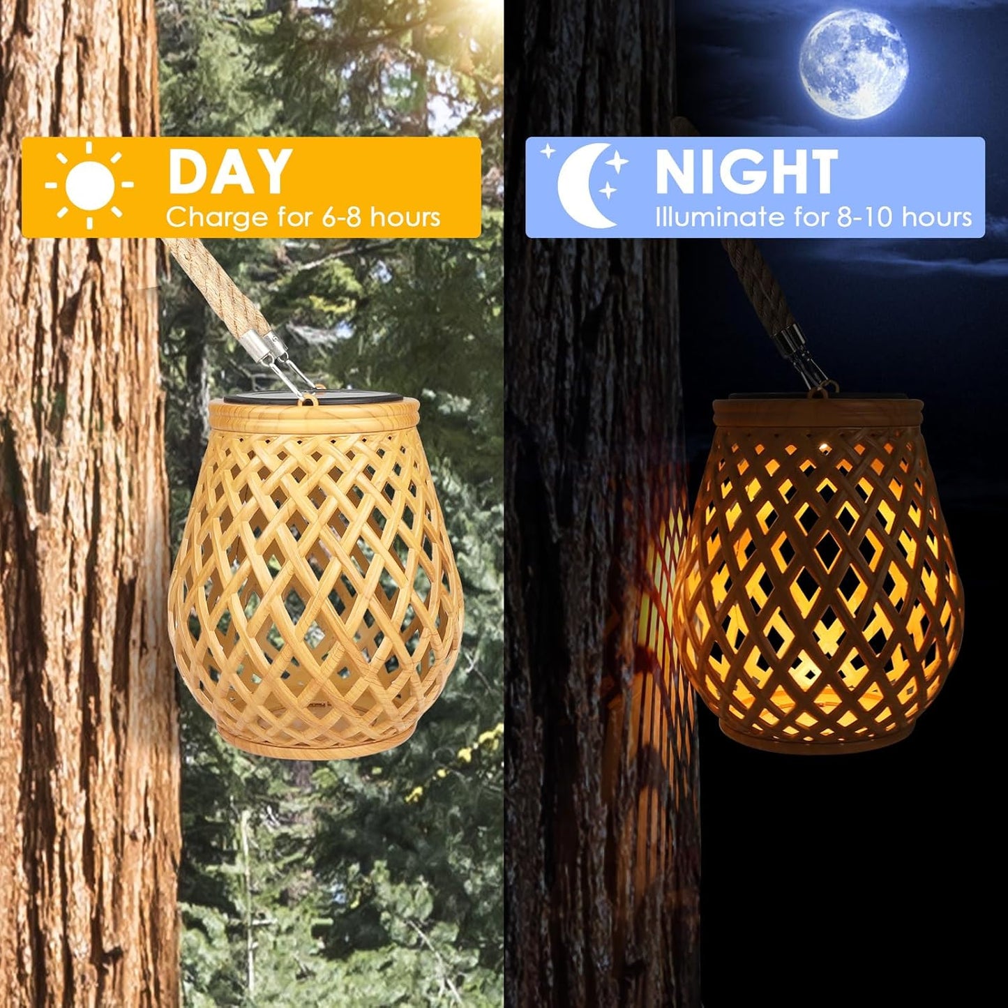 Boho Style Outdoor Waterproof Solar Lantern (1200mAh)