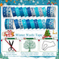 Blue White Snowflake Washi Masking Tape Set (Set of 6/12/24)