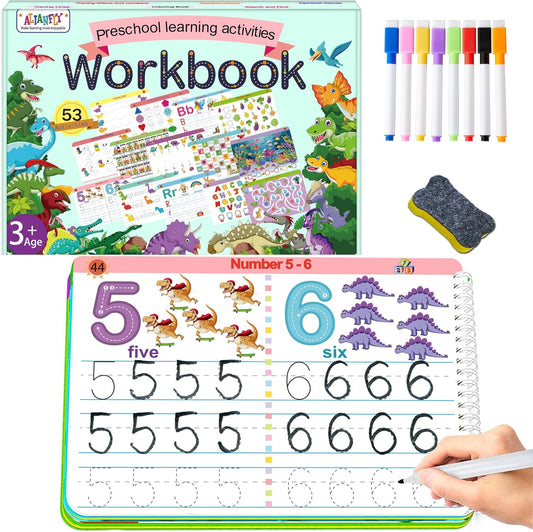 Preschool Learning Activities Educational Workbook - 53 Activities