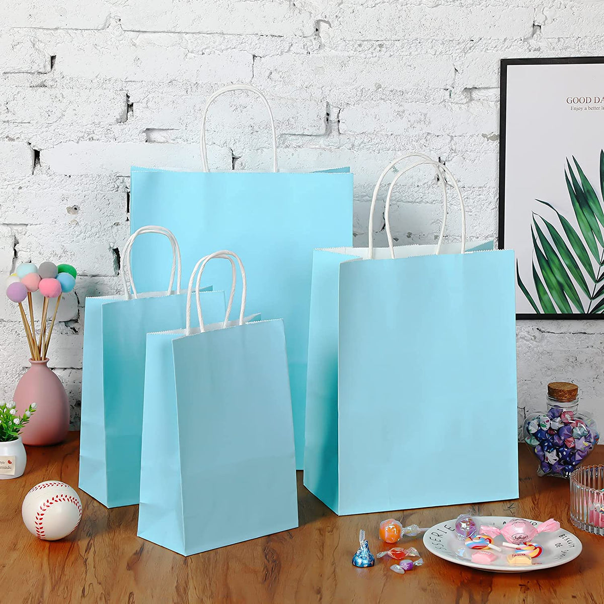 Kraft Paper Gift Bags (Set of 30/20/10)