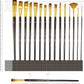 Set of 15 Premium Art Brushes for Watercolor, Acrylic & Oil Painting